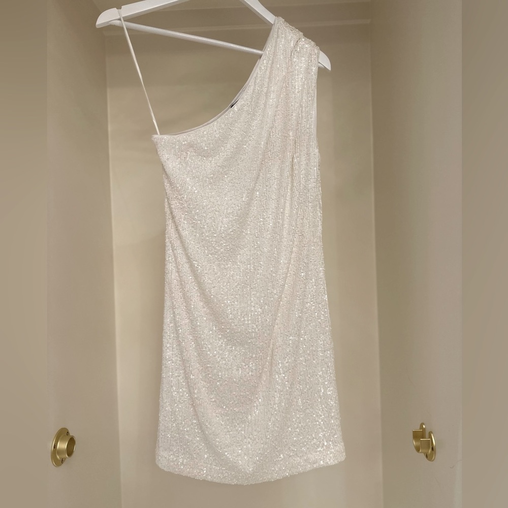 NWT one shoulder sequin dress